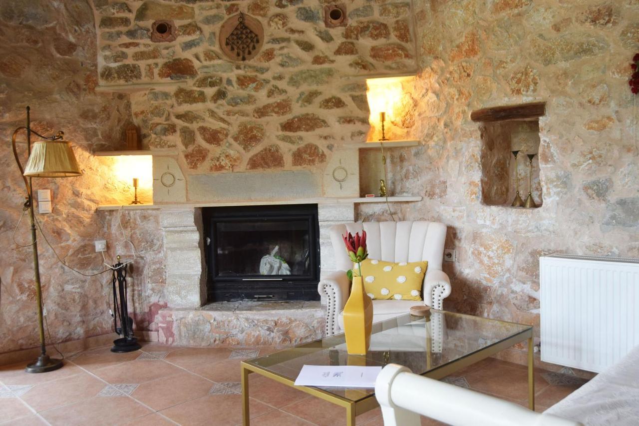 Stone Built Villa Galatia, Poolside & Perfect View Kares Exterior photo