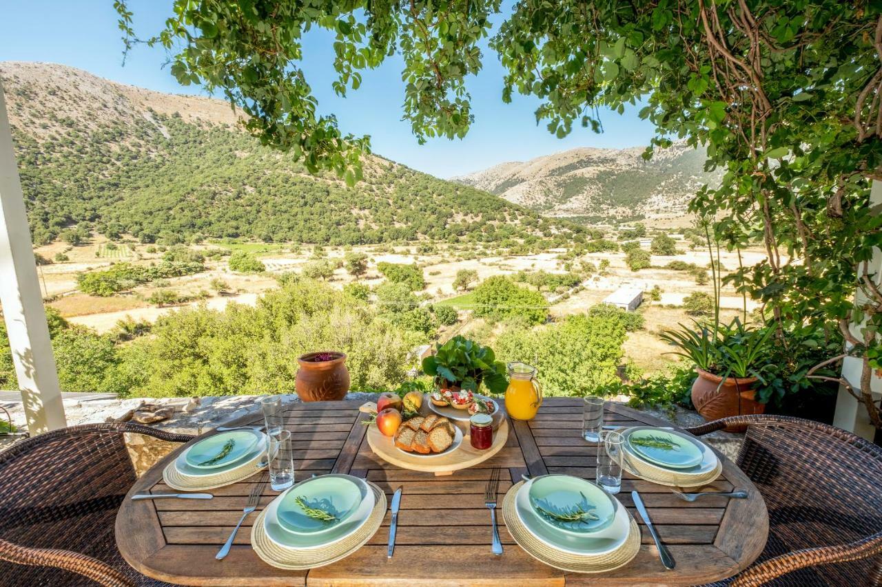 Stone Built Villa Galatia, Poolside & Perfect View Kares Exterior photo